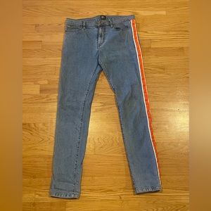 BDG skinny stretch with orange line 33W